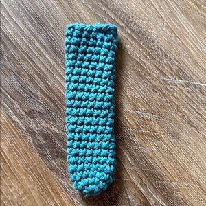 Handmade Teal Crochet Pot handle sleeve